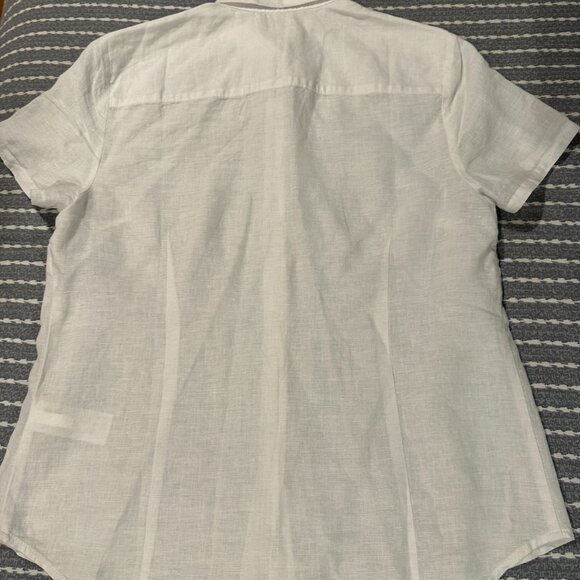 J.Crew Factory Women’s Linen-Cotton Blend Button-Up – White – Size M - Picture 4 of 4